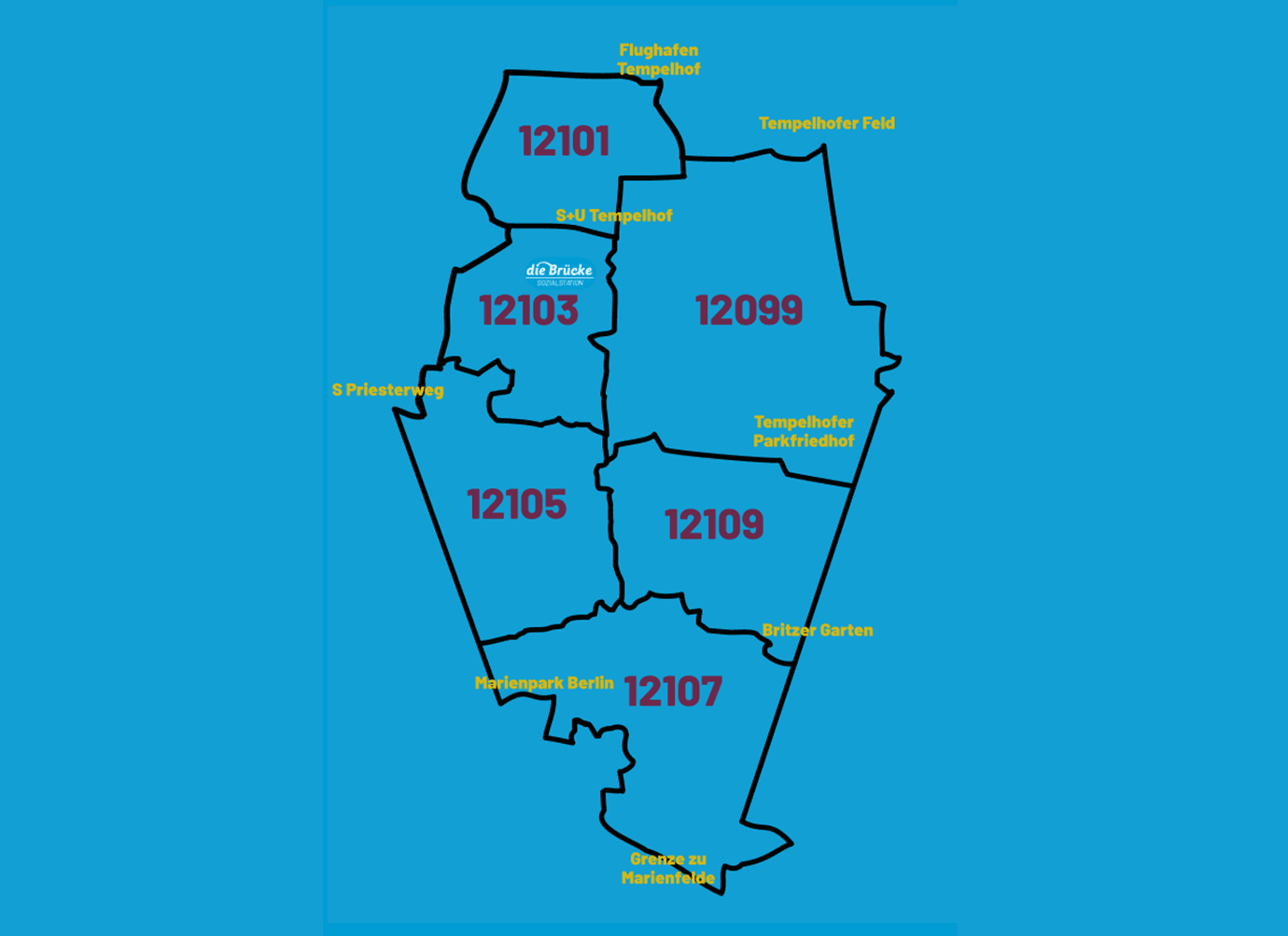 Sozialstation "Die Brücke" Einzugsgebiet Berlin-Tempelhof